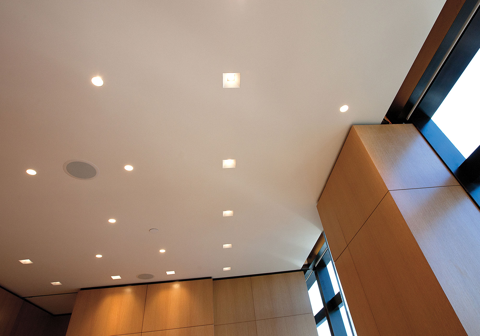 lighting, in-ceiling speakers