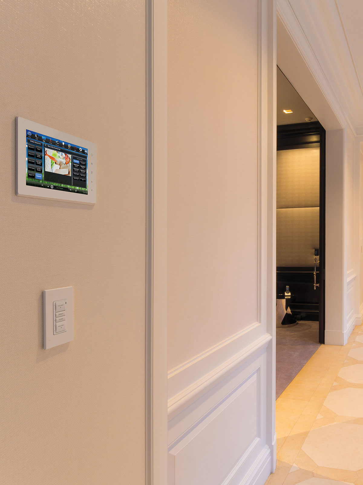 hallway, touchscreen, wall-mount touchscreen