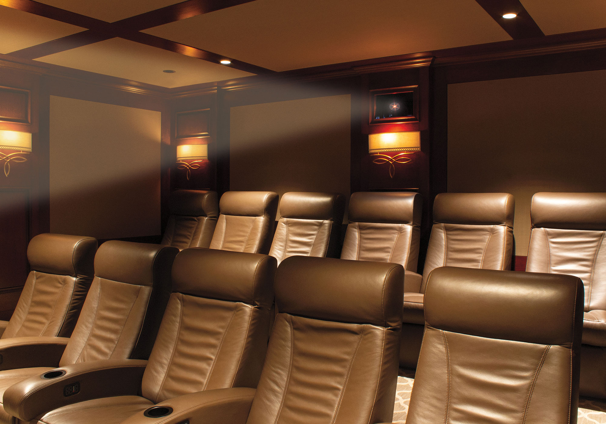 theater, projection system, seating, recliner, cineak