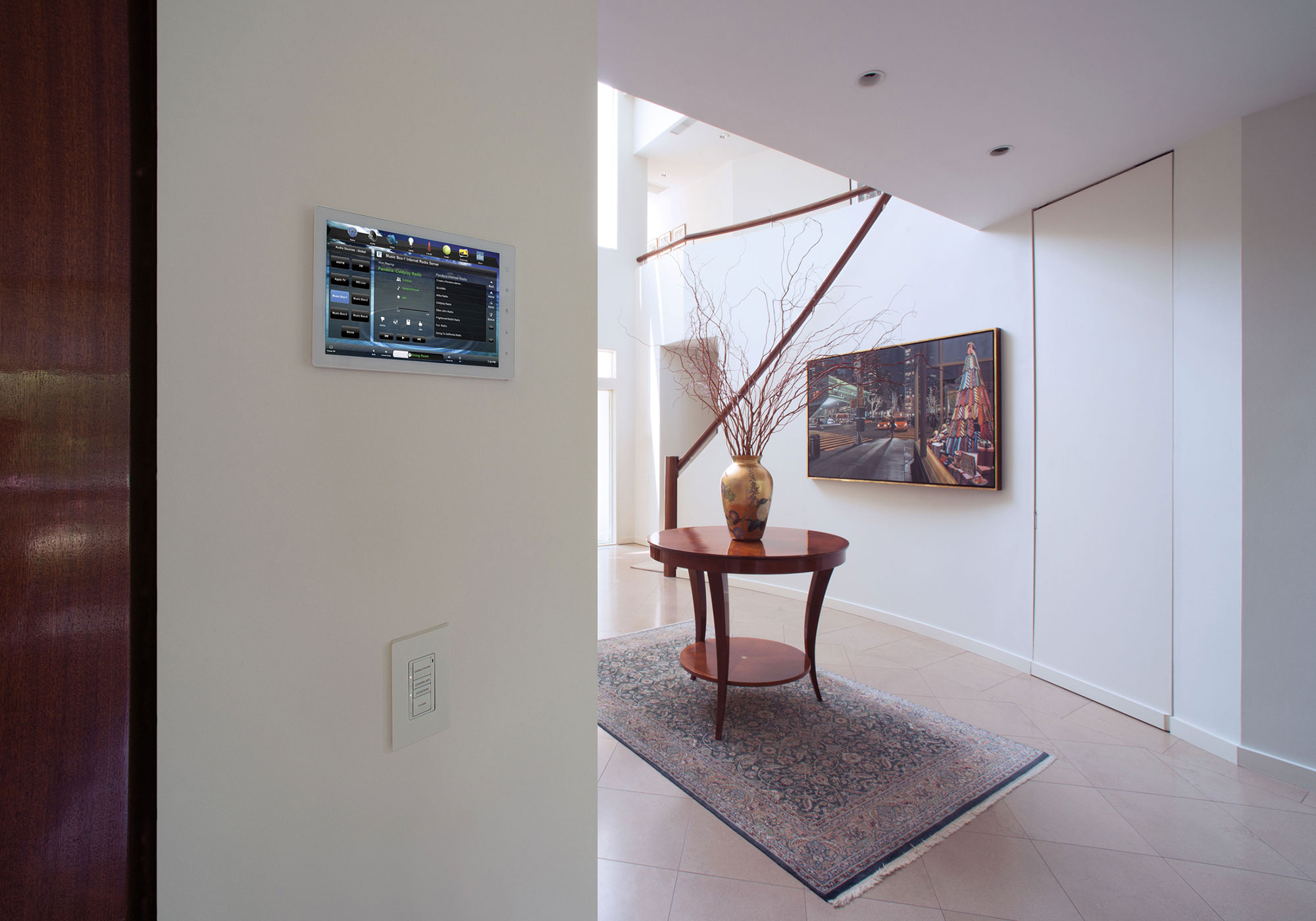 hallway, touchscreen, wall-mount touchscreen